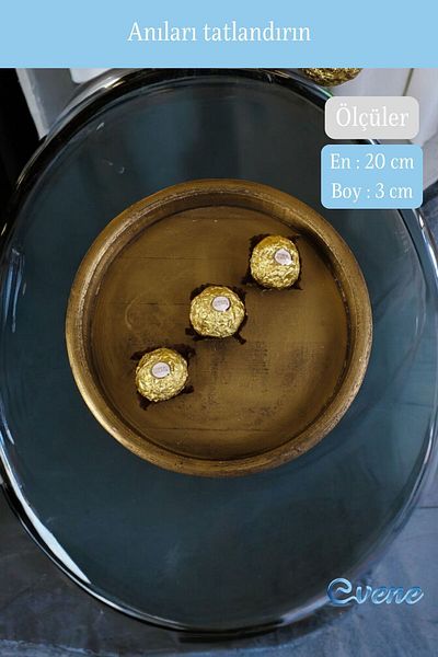 Evene Gold Antique Decorative Plate - Sugar Bowl Presentation Dragee, Color Model 20