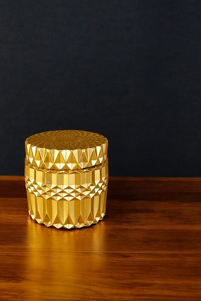 Evene Gold Colored Sugar Bowl with Lid - Dragelic Model 13