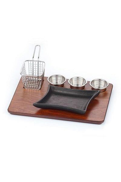 Altınbaşak Mdf Teflon Cast Marmaris Fajita Presentation Set