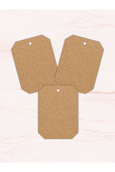 Grdall 25 Pieces - Kraft Perforated Card - Product Card - Unprinted Card - Kraft Card