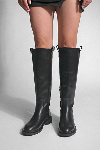 Marjin Sonate Black Freizeitstiefel für Damen – Innen- und Seitenreißverschlüsse