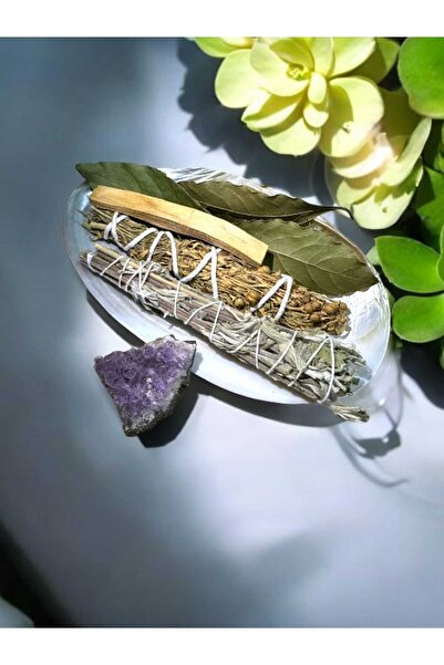 The Magıc of Healıng İsridye Tabağında Tütsü set (istiridye kabuk, ametist pa...