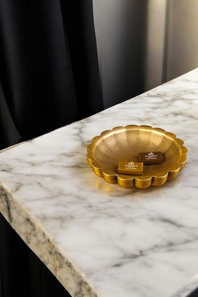 Evene Gold Antique Sugar Bowl - Dragee and Presentation Plate Model 8