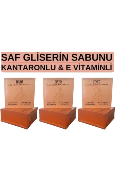 HMD BİTKİSEL KOZMETİK Glow Pure Glycerin Soap with St. John's Wort and Vitamin E, Nourishing, Moisturizing, 100% Natural Transparent Glycerin Soap