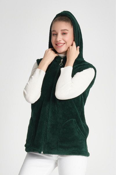 Vuslat Emerald Green Fleece Vest