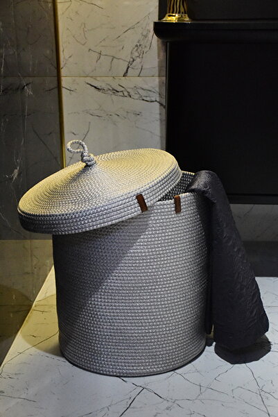 fa collection desing Jute Wicker Laundry Basket with Lid - Dirty, Toy, Bath and Decoration