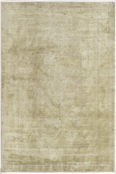 Royal Halı Bearny Td01c Yeşil Krem Viskon Akrilik Yumuşak Dokulu Modern Halı ...