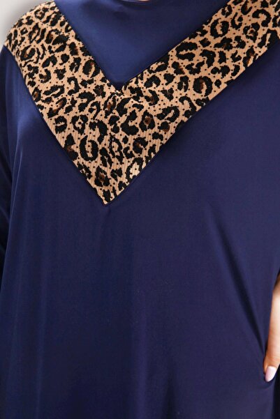 Ferace Women's Large Size Clothing Tunic Bat Sleeve And Oversize Cut