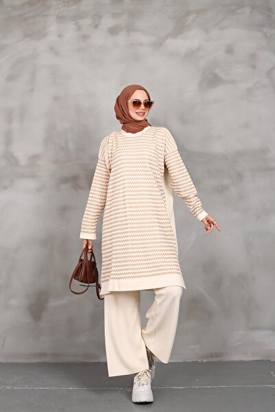 FATELLA 2-ЧАСТЕН КОМПЛЕКТ ЖЕНСКИ СКРОМНИ ПАНТАЛОНИ С ДИЗАЙН С ТЕНЕКИ.