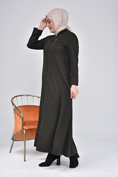 Ferace Large Size Zippered Women's Winter Coat Top Coat