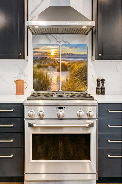 Saban 2-Piece 30X52 cm Glass Stove Protector for 4-Piece Stoves Ameland