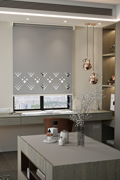 Genel Markalar Lazer Kesim Mat Stor Perde, Lazer Kesimli Modern Serisi, M-500...