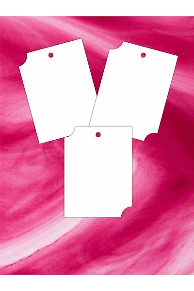 Grdall 25 Pieces - White Perforated Card - Product Card - Unprinted Card