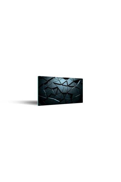 Saban 20X30 cm Black Triangles Glass Cutting Board
