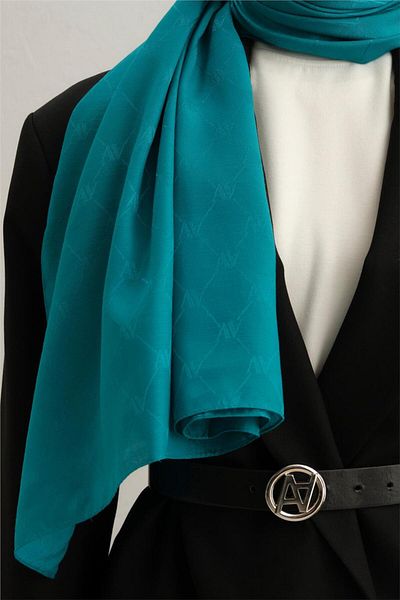 Armine Trend Monogram Patterned Shawl - 123003   3197 Model