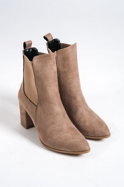 Moda Değirmeni Skin Suede Γυναικείες ελαστικές μπότες Bg1086-116-0005