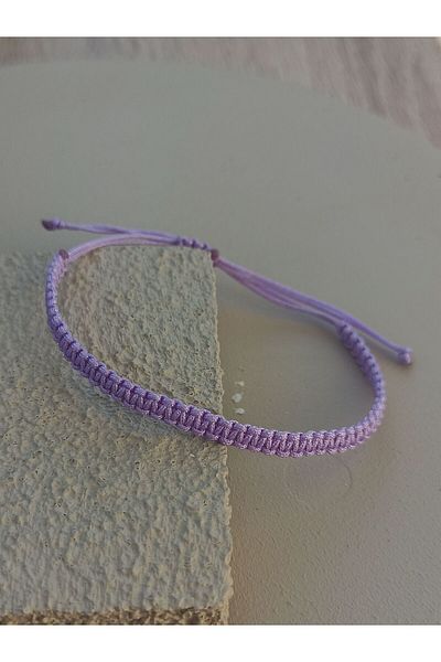 TREND Lilac Macrame String Surfer Bracelet - Hand Broadcast, Water Resistance, Adjustable Design
