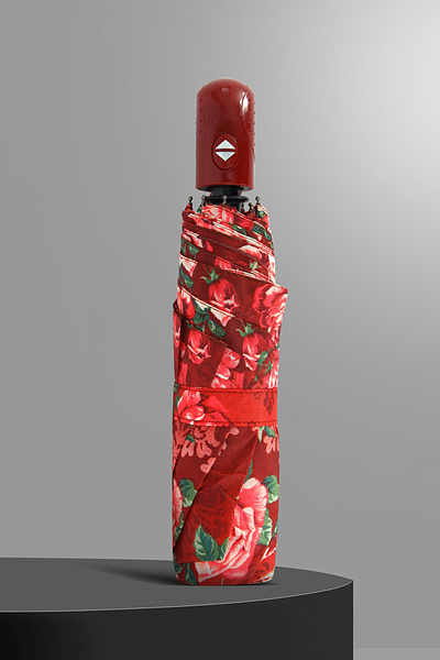 Nilu Moda 8 TELLİ ÇİÇEK  DESENLİ FULL OTOMATİK ŞEMSİYE