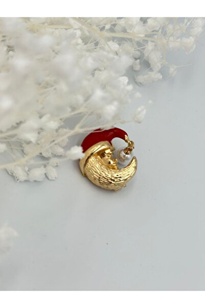 MyladyAccessoriess Sallantılı İnci Detaylı Ay Figürlü Broş