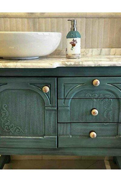 Porcellana Perla Copper-Porcelain Handle Handle Cabinet Drawer Handle Furniture Drawer Kitchen Handle Ruby Button-Stk1438