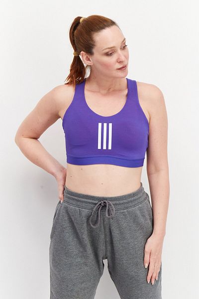 adidas Women Padded Sports Bra, Blue Combo