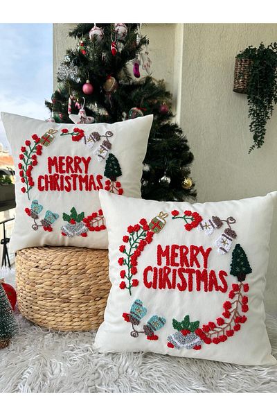punchatolyem Panch Punch Set of 2 for Merry Christmas New Year - Filled Pillow Throw Pillow