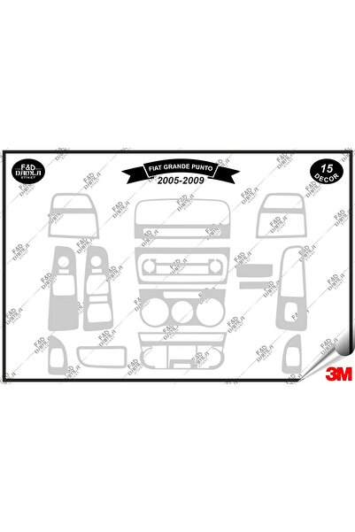 FD Damla Etiket For fiat grand punto 2005-2009 glove box console trim chest m...