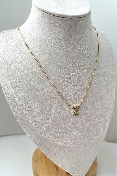 Modex Gold Color Three-Dimensional Letter Z Necklace (45+5cm)