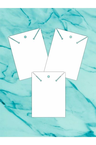 Grdall 25 Pieces - White Necklace Card - Necklace Card - Unprinted Jewelry Card