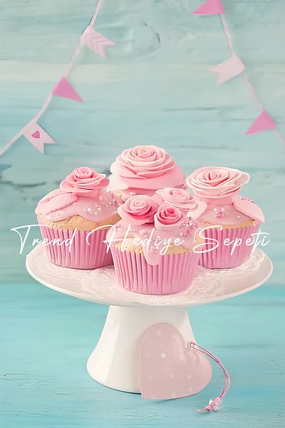 Trend Hediye Sepeti 200 Pieces Pink Muffin Cake and Cupcake Paper - 40X30 mm Brownies Mold