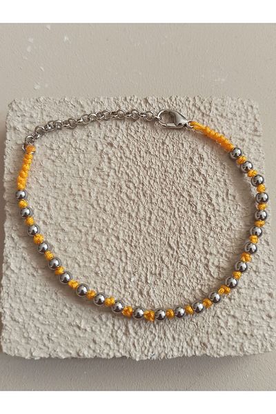 TREND Unisex Steel Bracelet - Knitted Thread and Ball