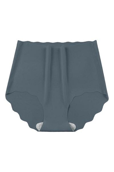 SWEETKORSE Chiloți elastici, elastici, respirabili, cu talie înaltă - Set de 2 antracit din mătase transparentă de gheață, fără sudură