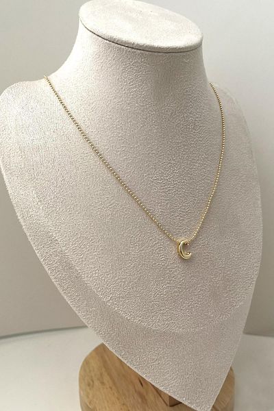 Modex Gold Color Three-Dimensional Letter C Necklace (45+5cm)