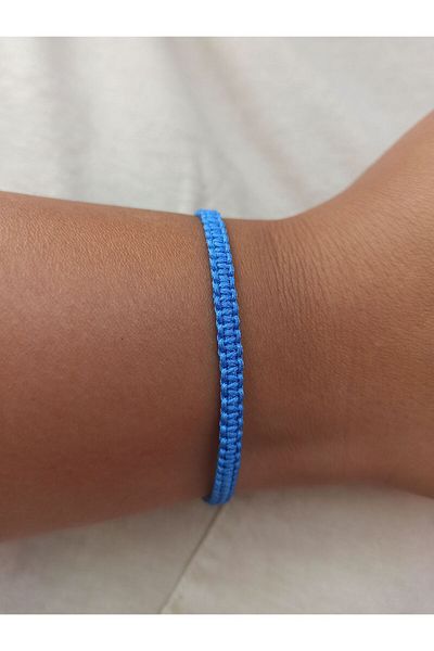 TREND Unisex Light Blue Macrame Bracelet, Braided Bracelet, String Bracelet, Gift Bracelet
