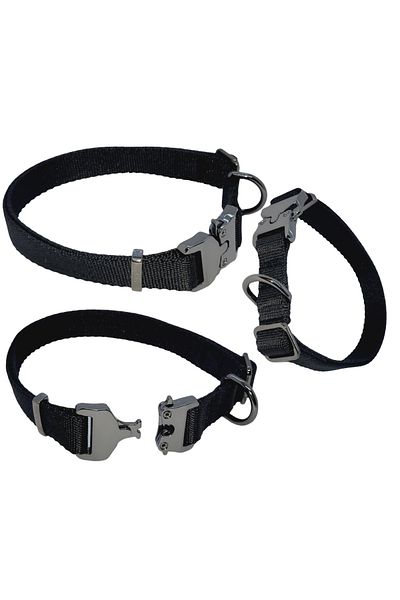 VSLT HANDMADE Tactical Security - Dog Collar with Metal Lock. Dogs with up to 30 Kilograms