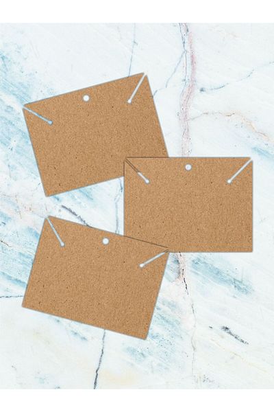 Grdall 25Pcs - Kraft Horizontal Necklace Card - Necklace Card - Unprinted Jewelry Card