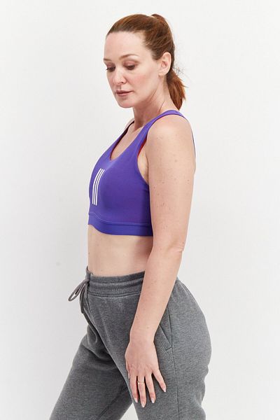 adidas Women Padded Sports Bra, Blue Combo
