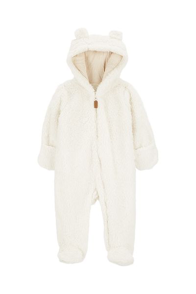 Carter's Baby Long Sleeve Jumpsuit - Sherpa Cream