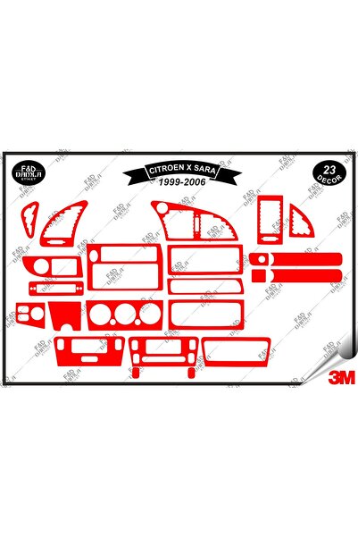 FD Damla Etiket For citroen x sara 1999-2006 glove box console trim chest mah...