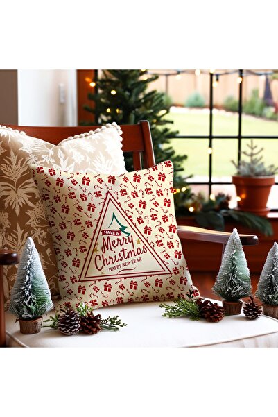 menesahome Crvena kutija sa novogodišnjom tematikom i natpisom "Srećan Božić"...