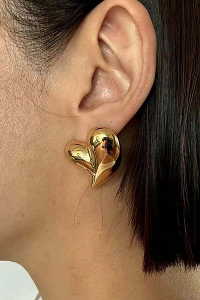 By Zeyna Aksesuar Special Design Women's Heart Earrings - Zyn18