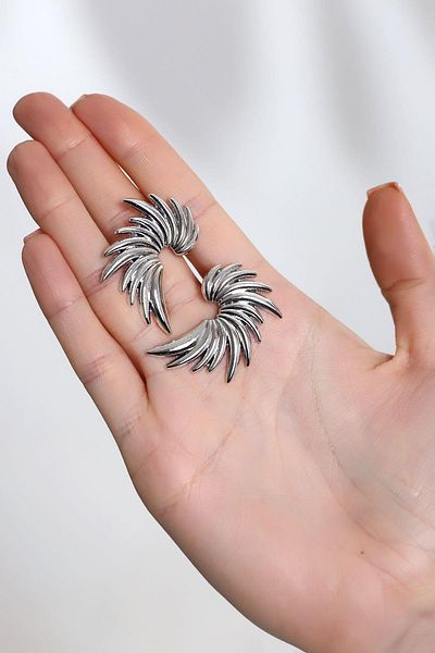 By Zeyna Aksesuar Special Design Wing Model Women's Earrings - Zyn2