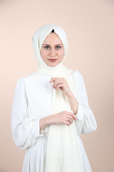 Sima Bone-202 Sima Chiffon Shawl with Janjan
