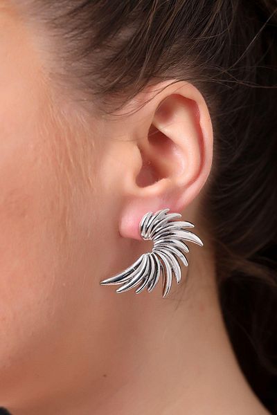 By Zeyna Aksesuar Special Design Wing Model Women's Earrings - Zyn2