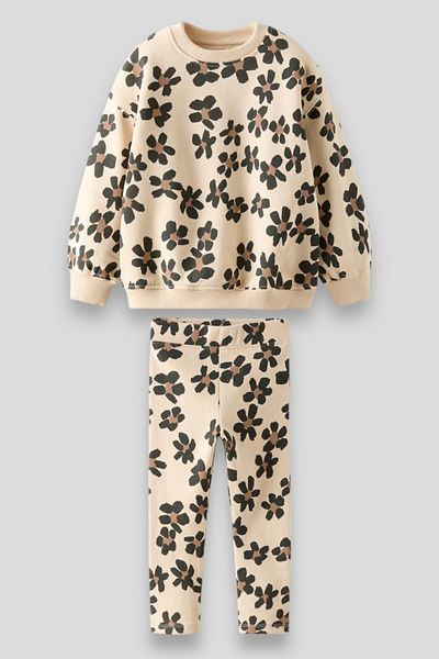 Magu Téli leopárdmintás pulóver leggings alsó-felső szett kisfiúnak