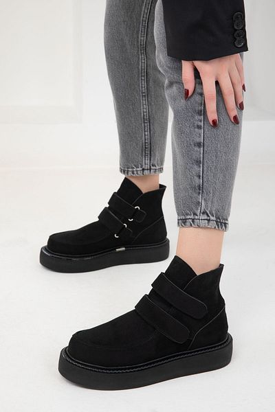SOHO Model 20092 semišové černé dámské boty a botičky