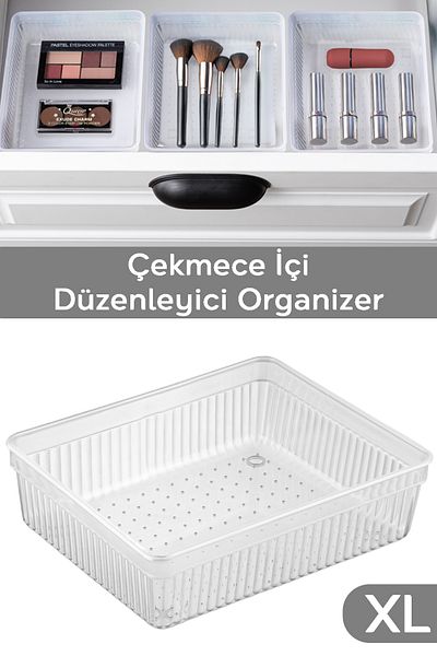 Meleni Home Διαφανές αρθρωτό συρτάρι και οργάνωση κοσμημάτων μακιγιάζ - 15,2 x 15,2 cm Organizer γραφείου