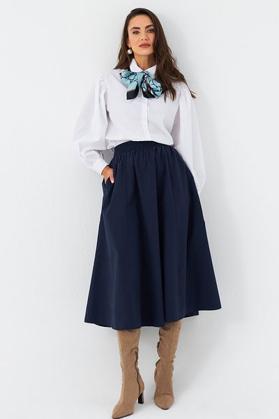 Cool & Modest Γυναικεία φούστα καμπάνα Navy Blue - ELA3951