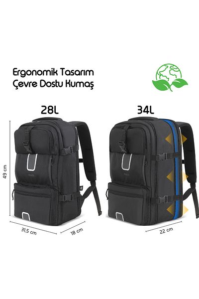 Mack Mce-1205 17,3" Explor 34l Eco - Σακίδιο πλάτης για ταξίδια