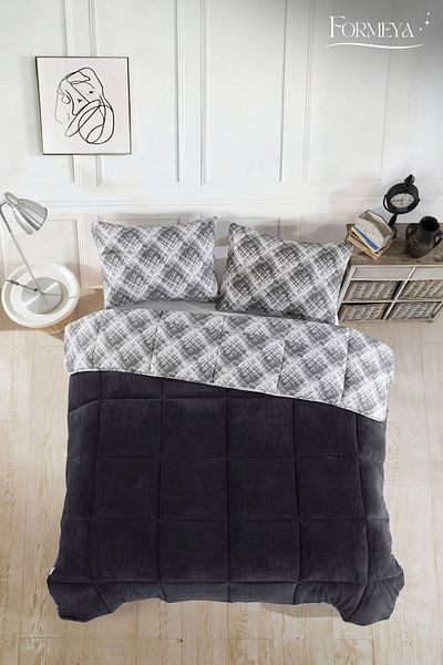 Formeya Luxuriöses Wellsoft-Doppeldecken- und Kissenset – 195 x 215 cm, doppelseitig
